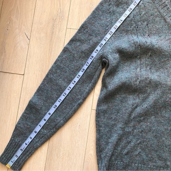 Vintage Rendale Shetland Wool V-neck Fully Fashioned Tricot Sweater Size L - Picture 10 of 10